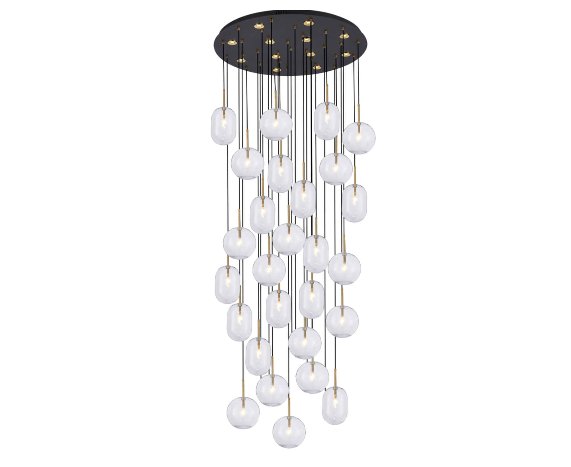 Balon Cam Modern Galeri Boşluğu Avize 27'li
